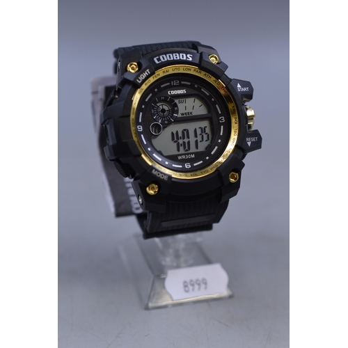 105 - A Coobos Digital Sports Watch, On Stand
