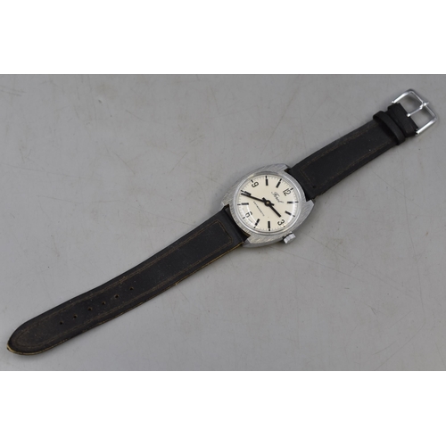 112 - Ferel Mechanical Gents Watch with Leather Strap (Working)