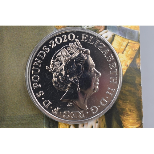 130 - Elizabeth II 2020 George III £5 Coin in Display Case