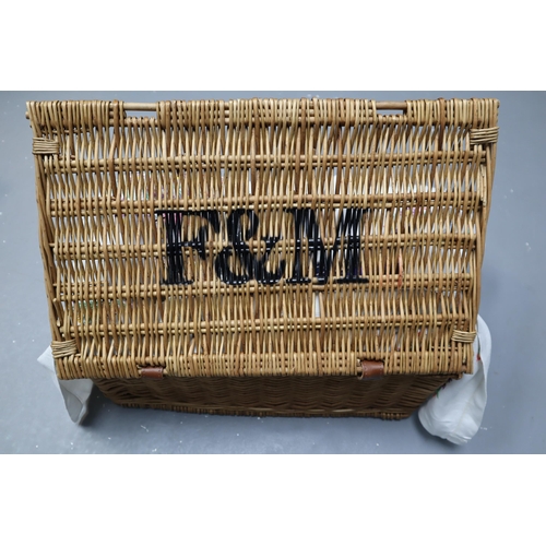 360 - Fortnum and Mason Wicker Picnic Basket containing a Myott Country Life Breakfast Set with a Pair of ... 