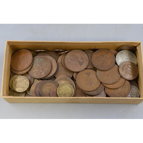 134 - A Selection of UK Coins To Include 1921 Florin, Scare 1946 Brass Threepence, And More