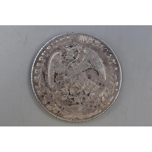 147 - Mexico 1886 8 Reales Coin