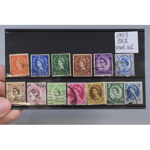 162 - A Selection of QEII Stamps (1953-1993), Includes Sherlock Holmes Set, 'Greetings' Set, And More