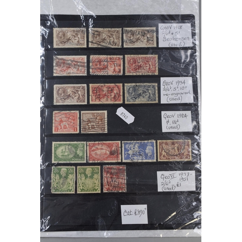 163 - A Selection of George V/VI Stamps To Include 'Seahorses' and Other High Value Stamps (Cat Value &pou... 