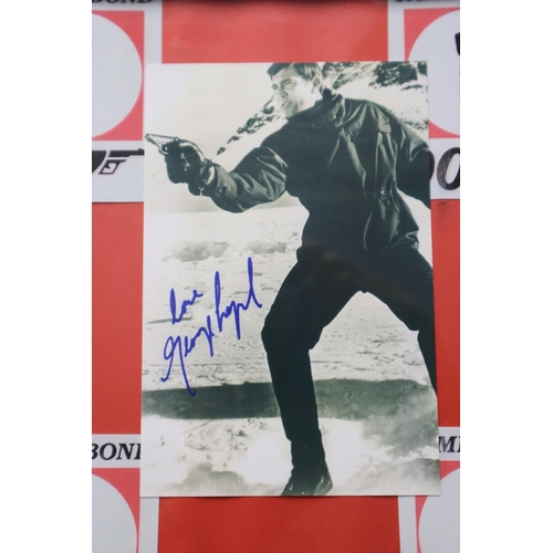 383 - Framed and Glazed Collection of James Bond Printed Photographs with printed signatures 20