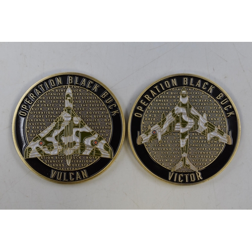 187 - Rare, Collectors Limited Edition, Numbered Medallion Set, ( 37 of 82 ) Depicting ' Operation Black B... 