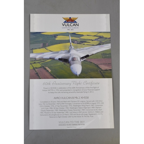 189 - Iconic Vulcan Bomber Lot to Include Limited Edition Collectors Vulcan XH558 Medallion,With Diamond J... 