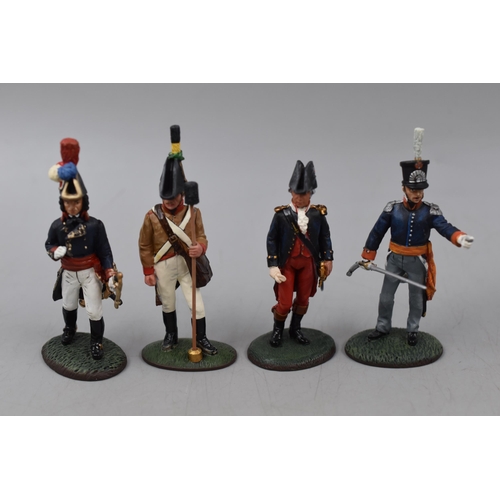 191 - Eight delPrado Die-Cast Hand painted Napoleonic Figures with Booklets (84 to 91)