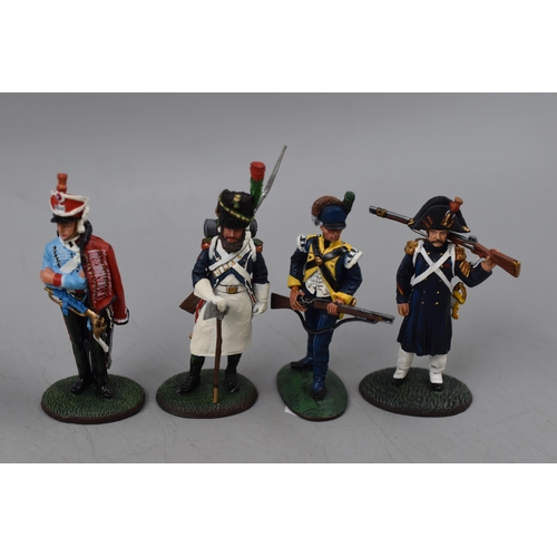 192 - Eight delPrado Die-Cast Hand painted Napoleonic Figures with Booklets