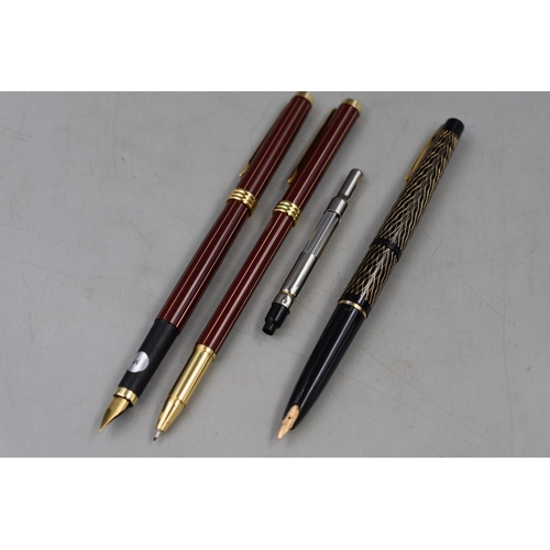 211 - Two Boxed Pen Sets to include Lady Sheaffer Pen with 14ct Gold Nib and Two Guy Laroche Pens