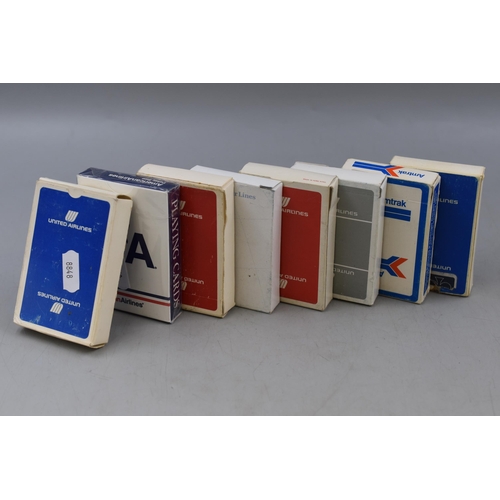 419 - Eight Packs of Collectable Airline Playing Cards