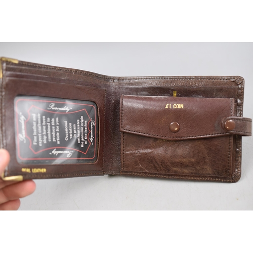 420 - Two New Man City Card Holders together with a New Brown Leather Wallet