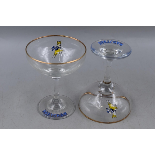 307 - Full Set of 6 1970’s Original Babycham Glasses in Original Box