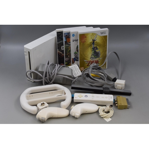 529 - mixed Lot of Wii Items to include Console, Controllers, Games and leads all untested