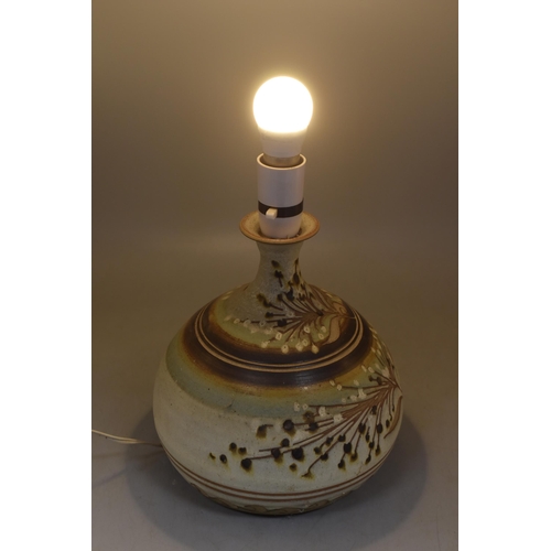 348 - Vintage Studio Pottery Lamp 8