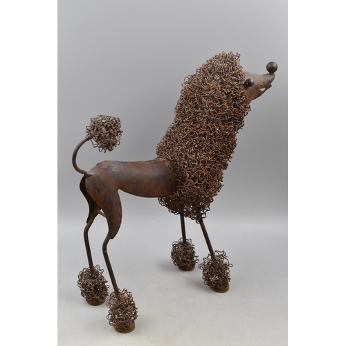 351 - Large Metal Sculptured Poodle Figure (17