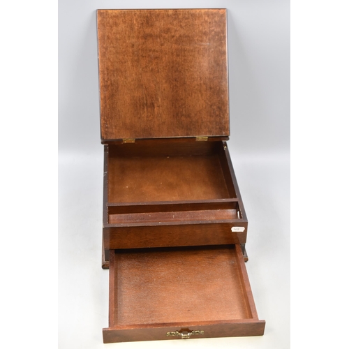 377 - Wooden Writing Slope with Front Drawer, Pen Tray and Storage (14