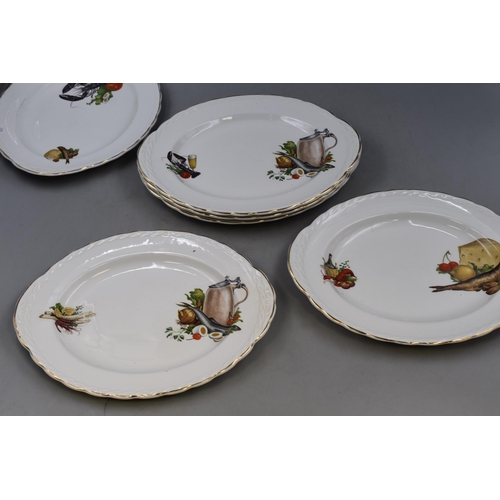 397 - Set of 6 W H Grindley & Co Oval Dinner Plates