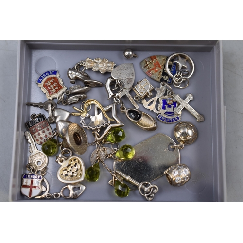 49 - Large Selection of Charms to include Silver