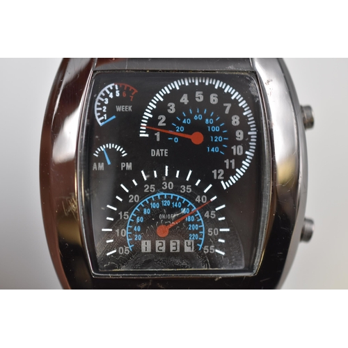 68 - A Car Dashboard Style Light-Up Watch, Working