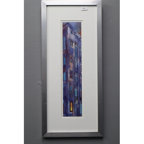 418 - Two Signed Chris Bibby Prints Depicting Glasgow Apartment Buildings, Approx 20