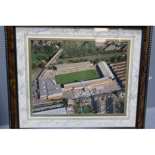 421 - Signed Framed and Glazed Photograph of Burden Park including Colin Todd, John McGinlay, Alan Thompso... 