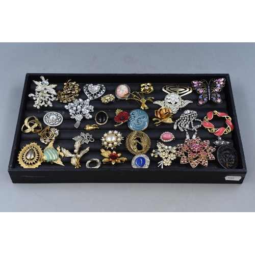 93 - Large Selection of Brooches to include Poppy, Butterflies, Fish and more