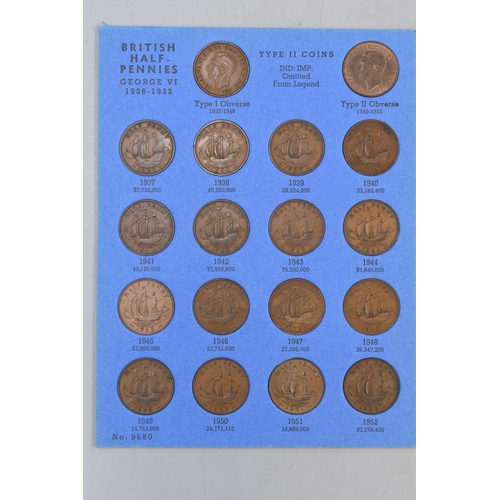 102 - Whitman Folder of British Half Pennies (1937 to 1967)