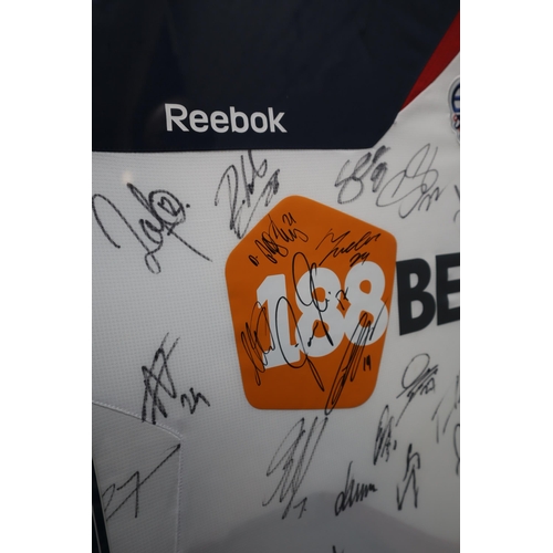 429 - Signed Framed & Glazed Bolton Wanderes 2011-2012 Season Premiership Days Match Shirt. Includes S... 