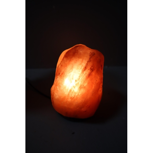 432 - Two Lamps To Include Pink Himalayan Salt Lamp and Ceramic Lamp, Both Working