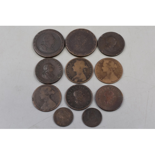 117 - Eleven George III and Queen Victoria Copper Coins