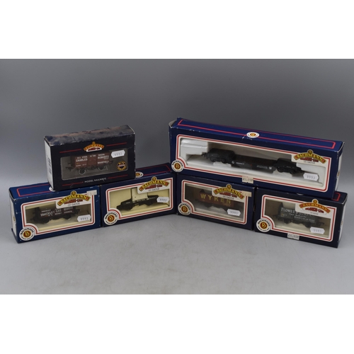 139 - Collection of Six Model Railway Wagons By 'Bachman Branch -Line ' Depicting Various Companies, OO Ga... 