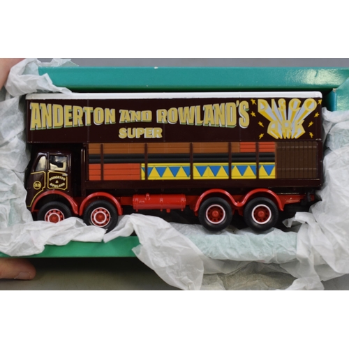 149 - Limited Edition Corgi ' The Showmans Range ' Atkinson Open Pole Truck, Depicting 'Anderton and Rowla... 