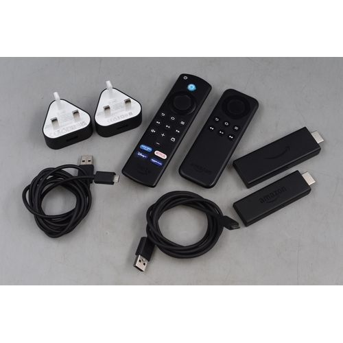 469 - Two Amazon Fire TV Sticks With Remotes, Untested