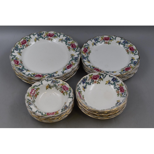 486 - Booths Florandora 24 Peice China Dinner Set