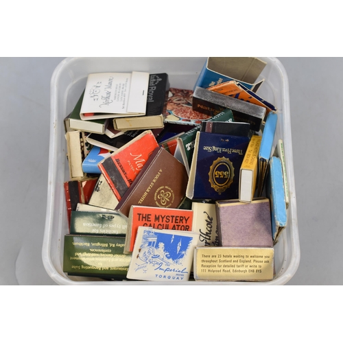 499 - Large selection of match books and boxes