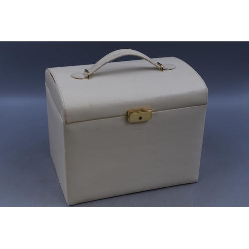 506 - Large Jewellery Box with internal Drawer storage Covered in Faux leather complete with 2 keys approx... 