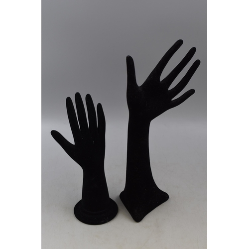 507 - Two Velvet Hand Displays (13” and 8.5”)