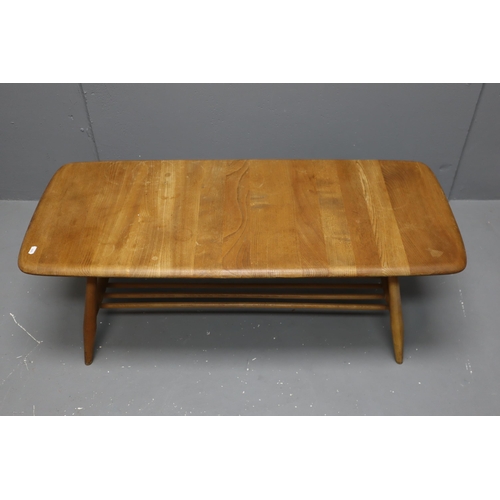 519 - Mid Century Ercol Coffee Table with Understorage (41” x 18” x 14.5”)