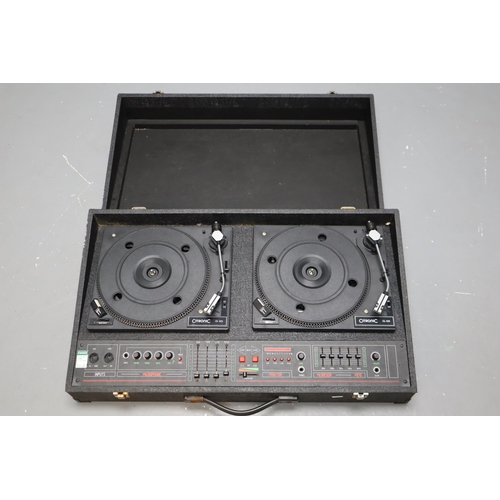 561 - A Cased Citronic CL 12D Twin Turntable DJ Mixing Deck, Powers on When Tested. Power Cable Not Includ... 