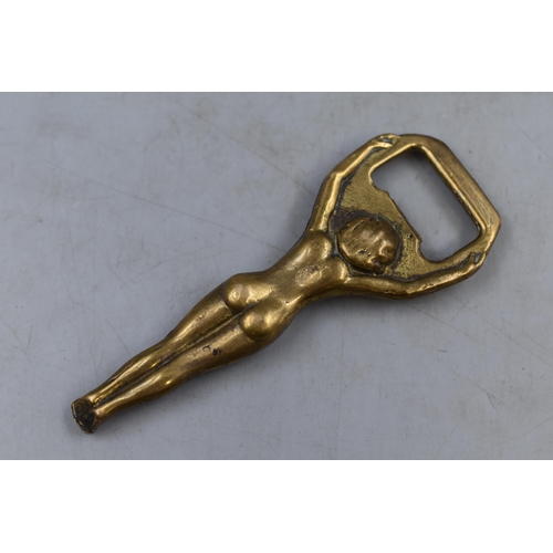 212 - A Brass Nude Female Bottle Opener