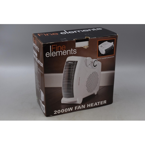 562 - Fine Elements 2kw Portable Fan Heater Complete with Box