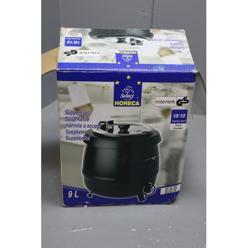 563 - A Boxed Select Horeca Soup Kettle With Instructions, Powers on When Tested