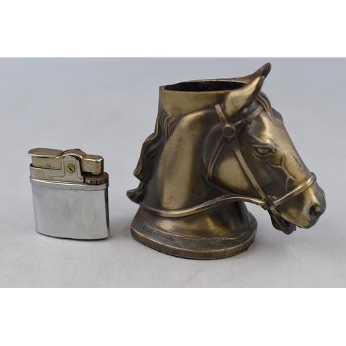 215 - A Novelty Horse Desk Lighter, Approx 4