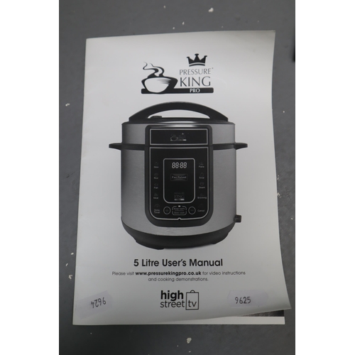 571 - Pressure King Pro Pressure Cooker Complete with Booklets (Working)