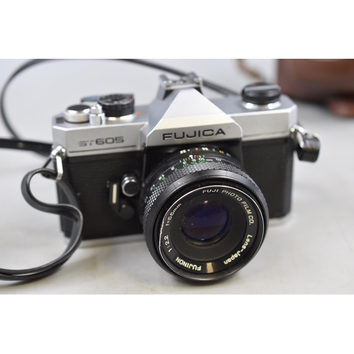 576 - Selection of Vintage Cameras Including Minolta X-300, fujica ST605 and More