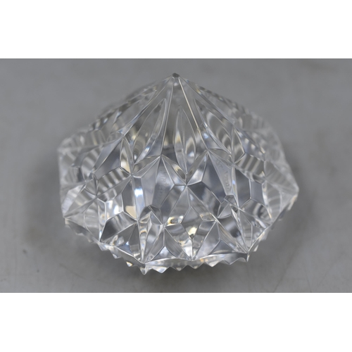 233 - Quartz Waterford Crystal Diamond Clock