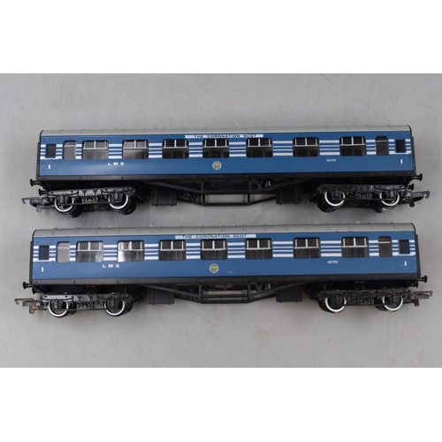 592 - Collection of Five Hornby Model Railway Carriages From 'The Coronation Scot' From The London, Midlan... 