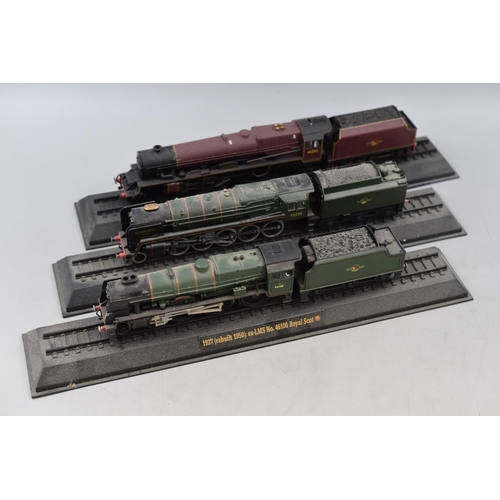 595 - Three Model 'British Rail' Steam Trains,'No 46100 ' Royal Scot', No 92220,' Evening Star' and No 462... 