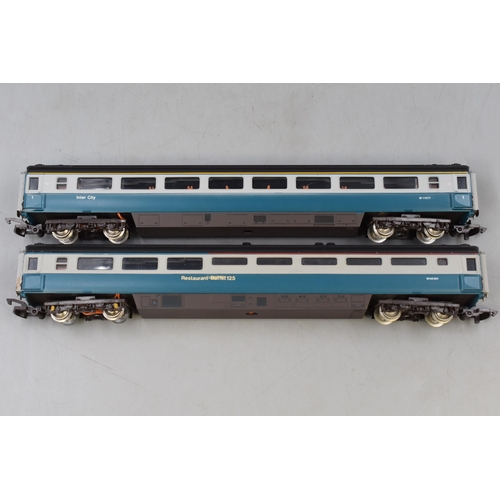 597 - Collection of Four Inter City Carriages and One Restaurant and Buffet Car, ( Appears to be OO Gauge)... 